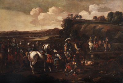 Rest After the Battle with a Surgeon at a Warrior by Circle of Michelangelo Cerquozzi